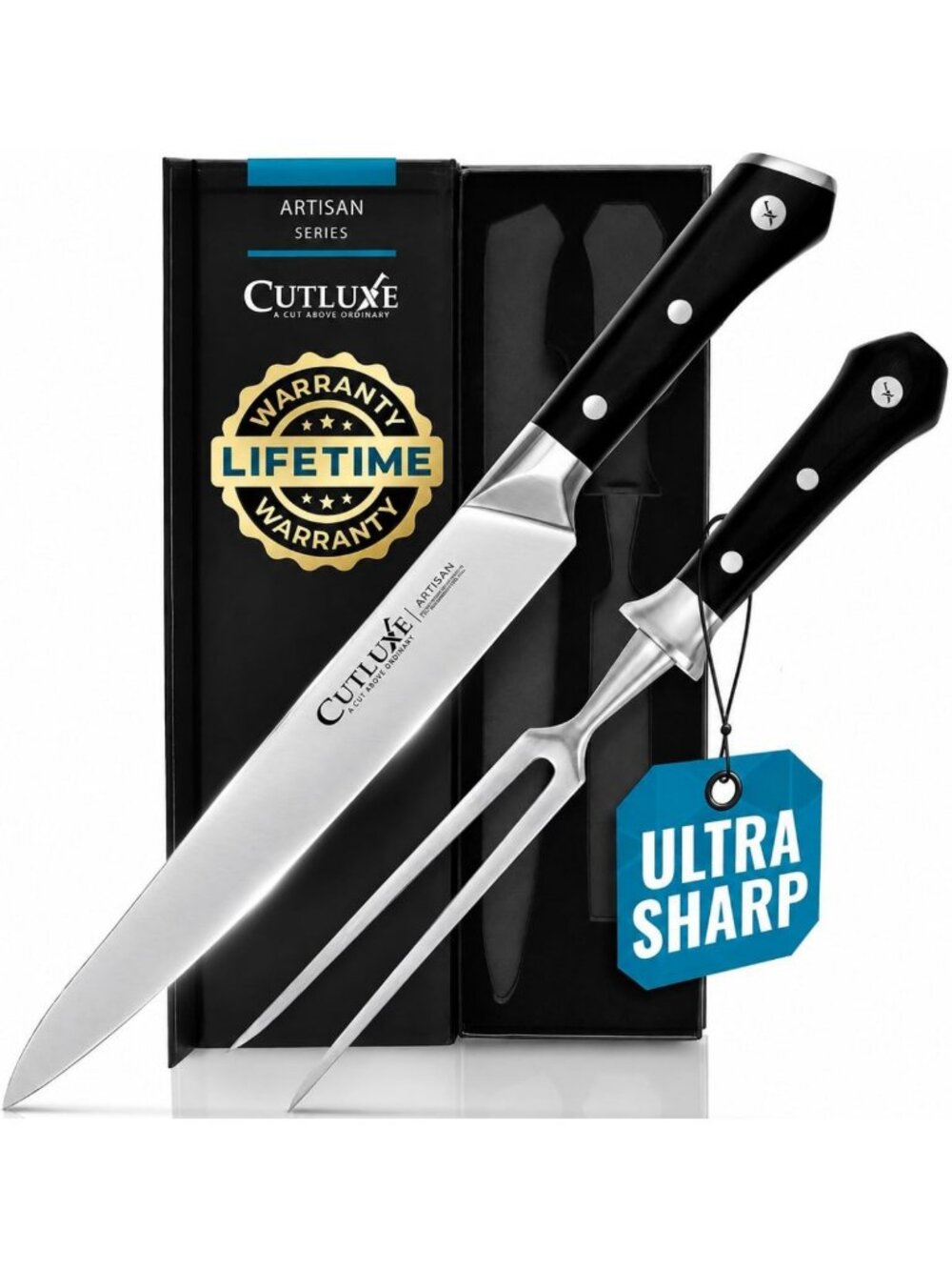 Premium Turkey Carving Knife Set with Fork – Perfect for Meat & BBQ Enthusiasts